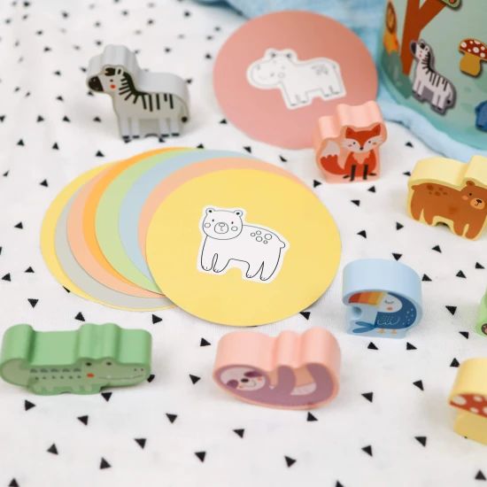 Brettspiel „Tiere berühren und finden“ für Kinder Tooky Toy