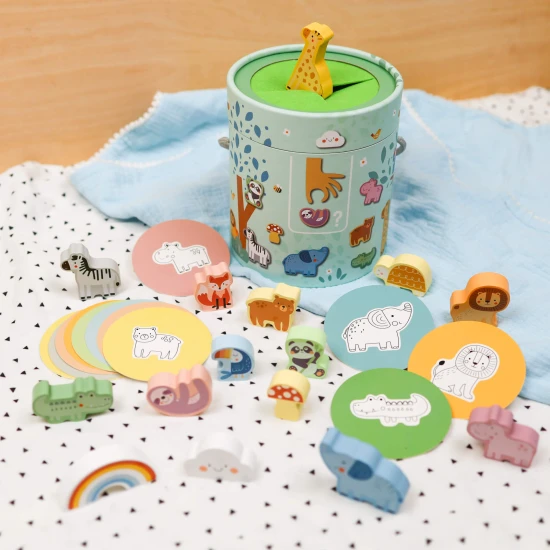 Brettspiel „Tiere berühren und finden“ für Kinder Tooky Toy