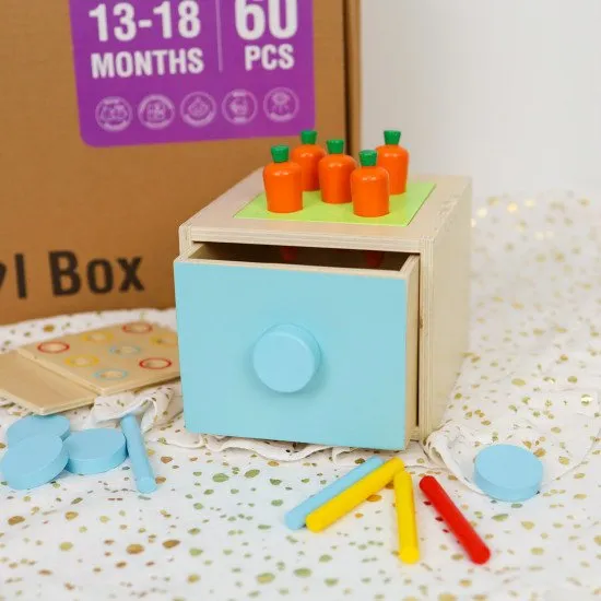 13–18 Monate Lernbox Midi Didaktisches Spielzeug ab 1 Jahr Tooky Toy