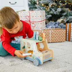 Holz-Safari-Tierpuzzle Auto mit 9 Teilen