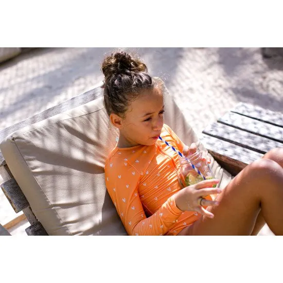 Langarm-Bademode für Mädchen mit UPF 50+, Herz | Swim Essentials