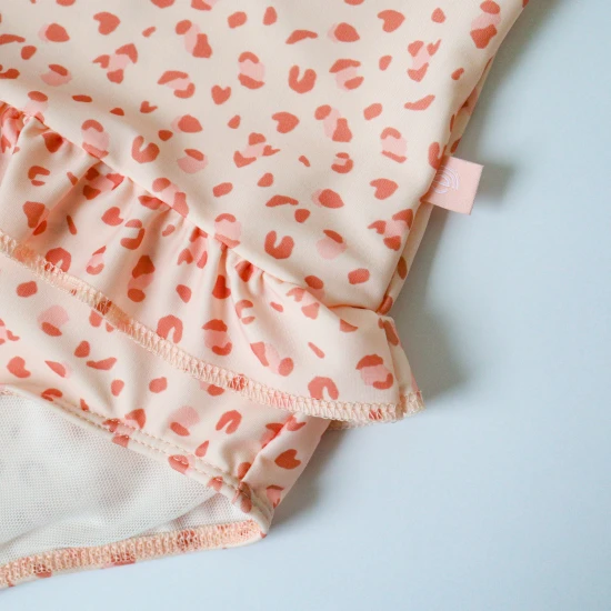 Kinder Mädchen Bademode UPF 50+ Leopard altrosa Swim Essentials