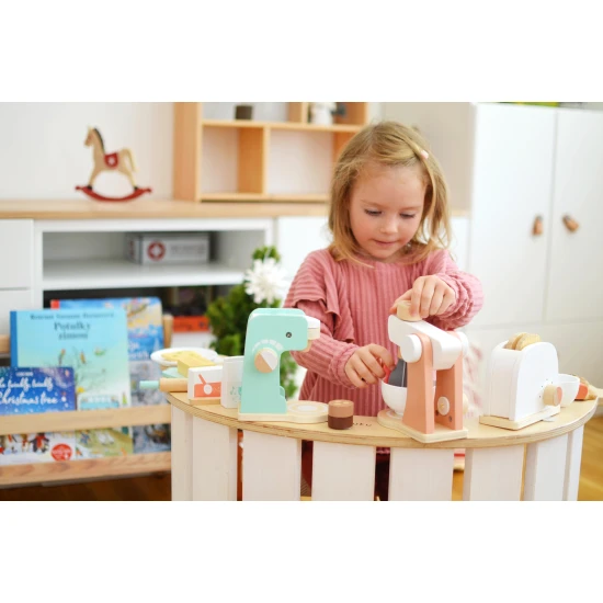 Kinder-Kaffeemaschine mit Zubehör-Set - Spielzeug für Nachwuchs-Baristas