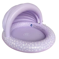 Aufblasbarer Pool mit Baldachin Lila Leopard 100 cm