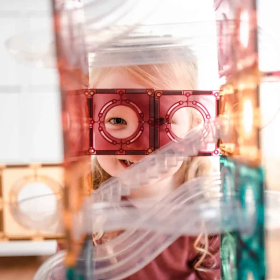 Magnetischer Bausatz Pastel Ball Run Pack 106 Teile