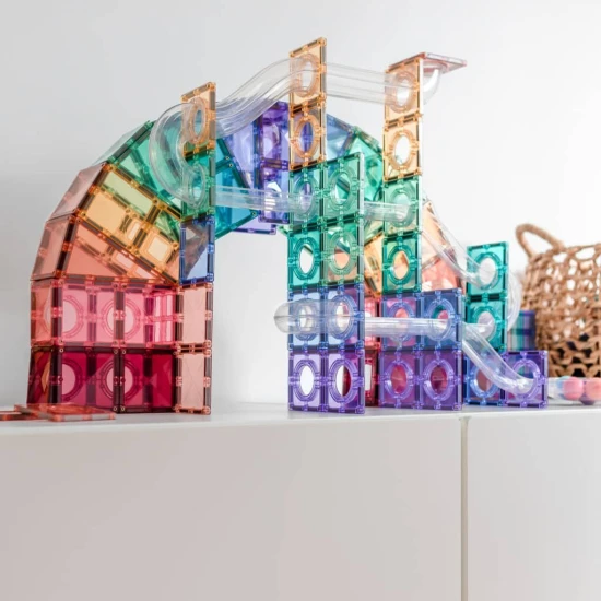 Magnetischer Bausatz Pastel Ball Run Pack 106 Teile