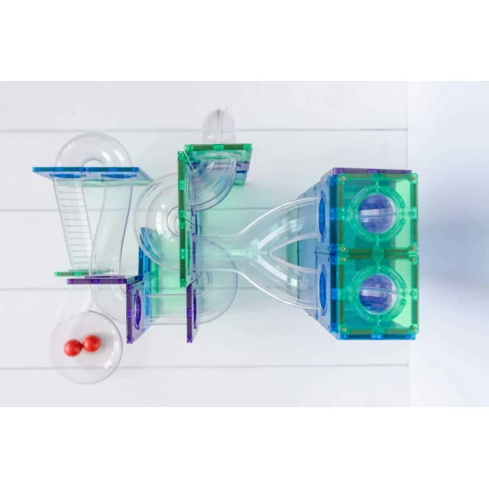 Magnetischer Bausatz Rainbow Ball Run 92 Teile