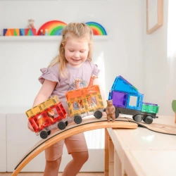 Magnetisches Bauset Rainbow Transport 50 Teile