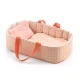 Pomea Tragbares Puppenbett Rosa Linien