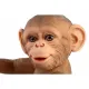 Niedliches handgefertigtes Affenbaby mit Vinylkörper, realistischen Details und beweglichen Gelenken, 32 cm.