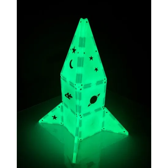 Ein origineller magnetischer Bausatz, der im Dunkeln leuchtet.