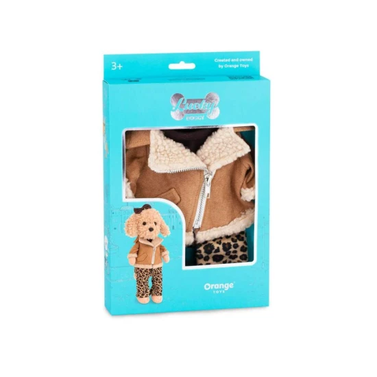 Lucky Doggy Hundebekleidungsset - Leopard Fur outfit Orange Toys