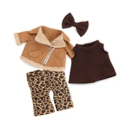 Lucky Doggy Hundebekleidungsset - Leopard Fur outfit