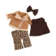 Lucky Doggy Hundebekleidungsset - Leopard Fur outfit Orange Toys