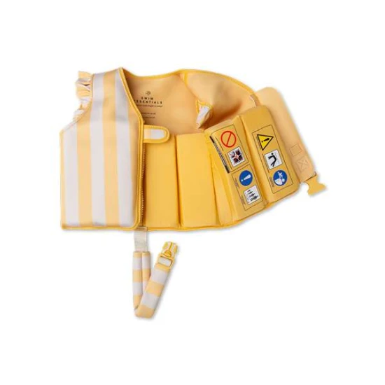 Schwimmweste mit gelbem Blumenmuster von Swim Essentials für Kinder von 2-3 Jahren