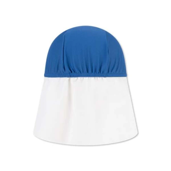 Badekappe mit Nackenschutz und UPF 50+ Blau