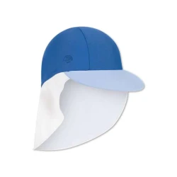 Badekappe mit Nackenschutz und UPF 50+ Blau
