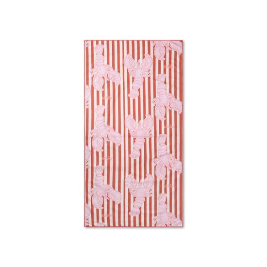 Mikrofaser-Strandtuch Lobster Stripe 180 x 90 cm Swim Essentials