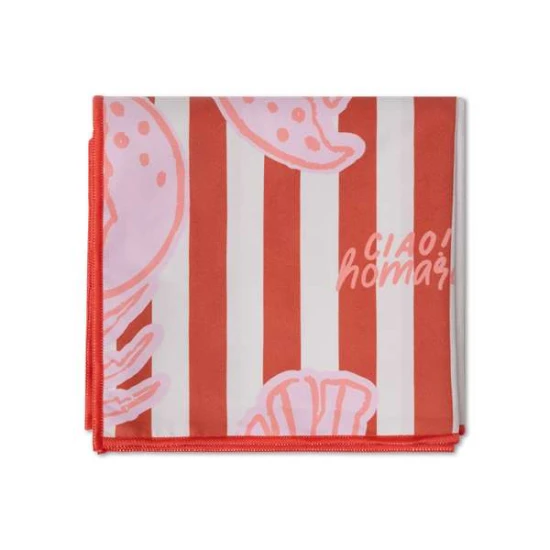 Mikrofaser-Strandtuch Lobster Stripe 180 x 90 cm Swim Essentials