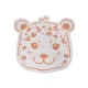 Geformtes Strandtuch, beiges Leopardenmuster, 140 cm