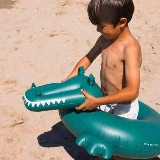 Aufblasbares grünes Krokodil-Rad von Swim Essentials – ein lustiges Sommerspielzeug für Kinder