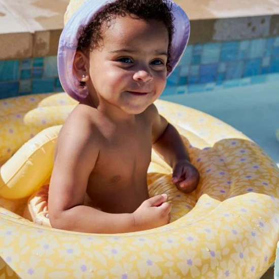 Baby Schwimmring Florish Yellow Swim Essentials mit Sitz und Blumen Design