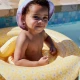 Baby Schwimmring Florish Yellow Swim Essentials mit Sitz und Blumen Design