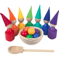 Regenbogenpuppen mit 7 farbigen Kügelchen