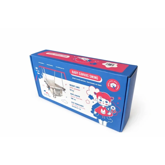 Kinder-Textilschaukel, 100 % Baumwolle, beige
