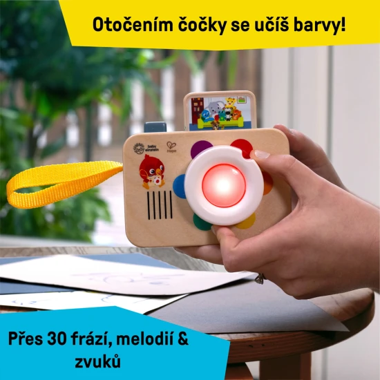Mit der Baby Einstein Spielzeugkamera ist das Lernen von Farben ein Kinderspiel.