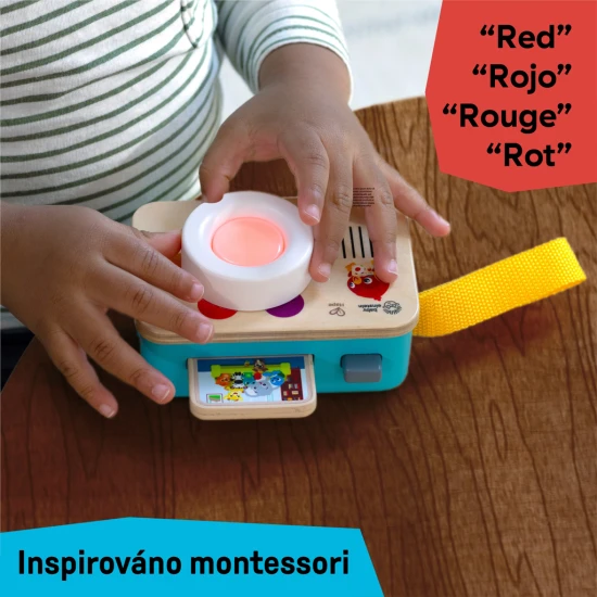 Mit der Baby Einstein Spielzeugkamera ist das Lernen von Farben ein Kinderspiel.