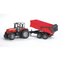Farmer Traktor Massey Ferguson mit Anhänger