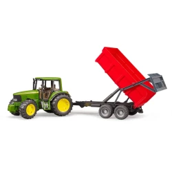 Farmer Traktor John Deere mit Anhänger
