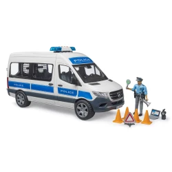 Baufahrzeuge MB Sprinter Polizei mit Blaulicht