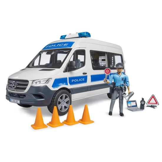 Baufahrzeuge MB Sprinter Polizei mit Blaulicht – Bruder 1072BRUD02683