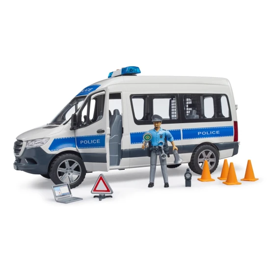 Baufahrzeuge MB Sprinter Polizei mit Blaulicht – Bruder 1072BRUD02683