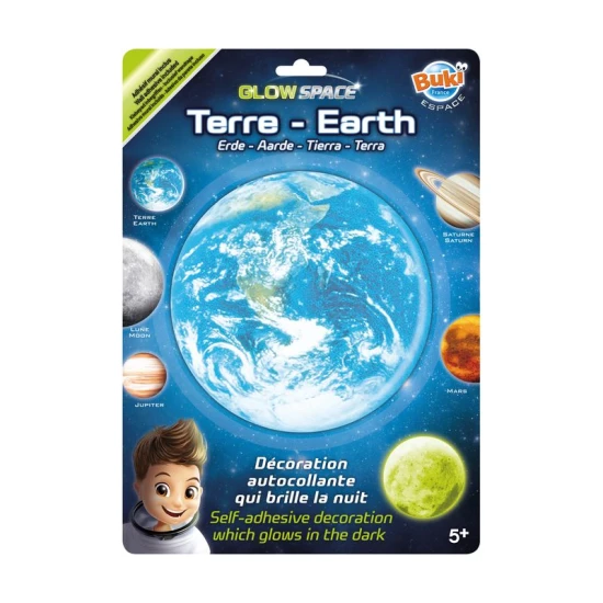 Leuchtende Wanddekoration – Planet Erde mit 15 cm Durchmesser, leuchtet im Dunkeln