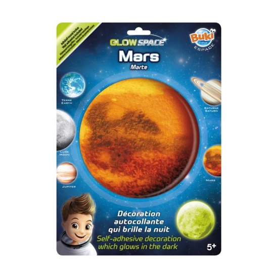 Leuchtende Wanddeko – Mars mit Leuchteffekt, der im Dunkeln leuchtet.