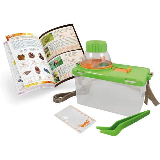 Insekten-Entdecker-Terrarium mit Lupe, Pinzette und Schale zur Beobachtung kleiner Lebewesen