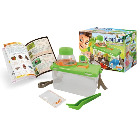 Insekten-Entdecker-Terrarium mit Lupe, Pinzette und Schale zur Beobachtung kleiner Lebewesen