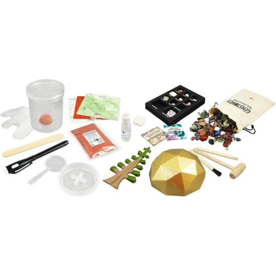 Entdecken Sie die Welt der Mineralien und Kristalle direkt zu Hause – unterhaltsame Wissenschaft für Kinder!