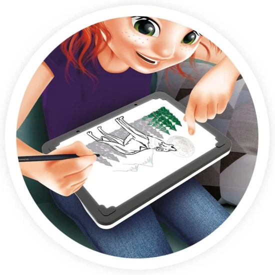 Tragbares Tablet mit Hintergrundbeleuchtung für Freihandzeichnen, Skizzieren und Comic-Erstellen.