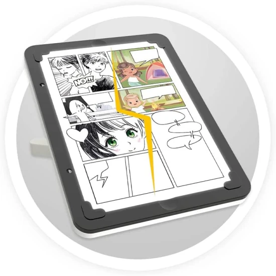 Tragbares Tablet mit Hintergrundbeleuchtung für Freihandzeichnen, Skizzieren und Comic-Erstellen.