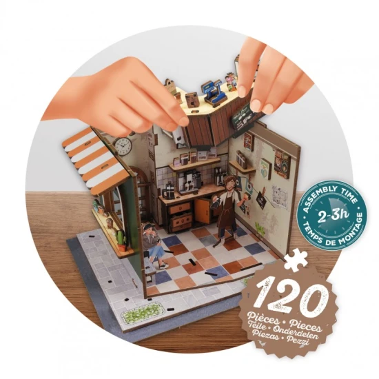 DIY Café Diorama Buki Miniatur Café Bastelset mit LED Licht