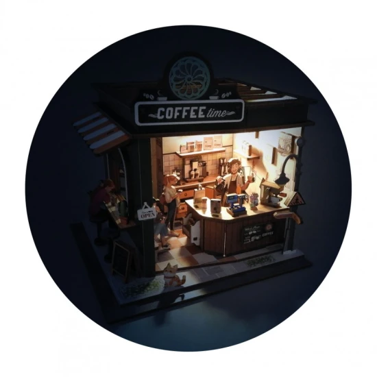 DIY Café Diorama Buki Miniatur Café Bastelset mit LED Licht