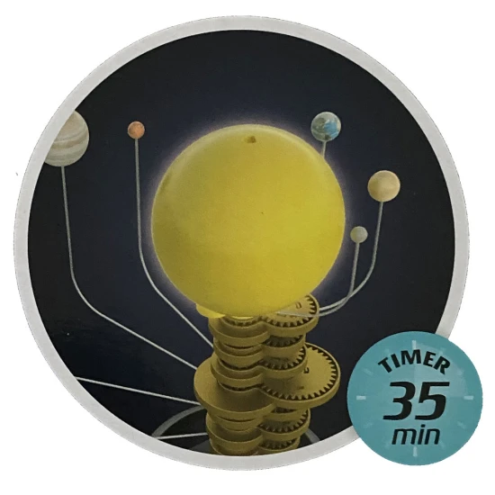 Ein bewegliches Modell des Sonnensystems