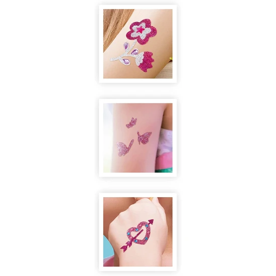 Glitzer-Tattoo-Set zum Selbermachen für Kinder
