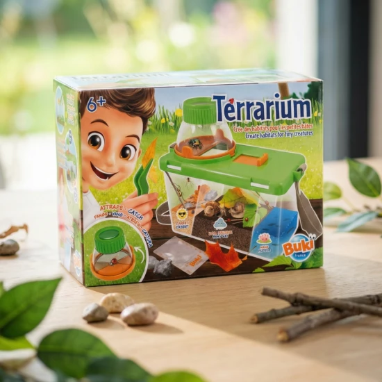 Insekten-Entdecker-Terrarium mit Lupe, Pinzette und Schale zur Beobachtung kleiner Lebewesen