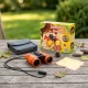 Kinderfernglas mit 4-facher Vergrößerung und 32-mm-Objektiv, entwickelt für die Beobachtung von Tieren und Natur. 