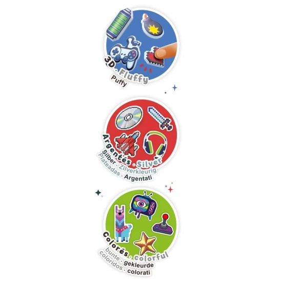 Buki Sticker-Set 200+ Gaming mit Gaming-Motiven